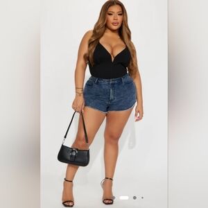 Fashion Nova When Im With You Denim Shorts Y2k Size 16